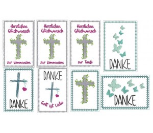 ITH - Postkarte Glückwunsch zur Kommuntion Konfirmation Taufe & Danke